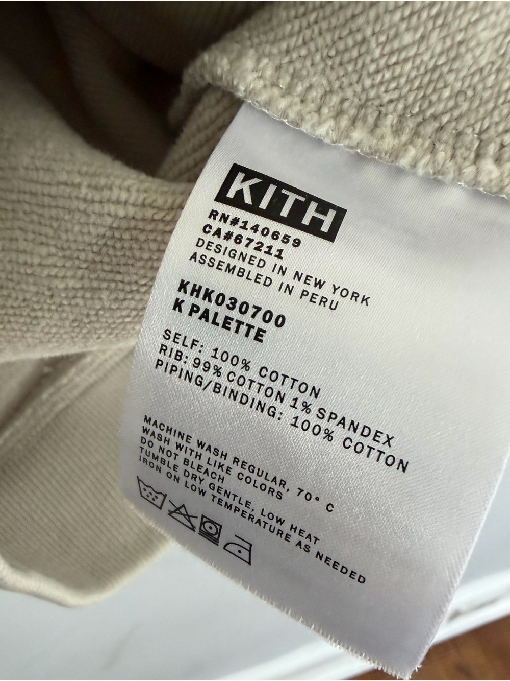 KITH Kids Youth Pullover Hoodie Cream Size M - Picture 4 of 5